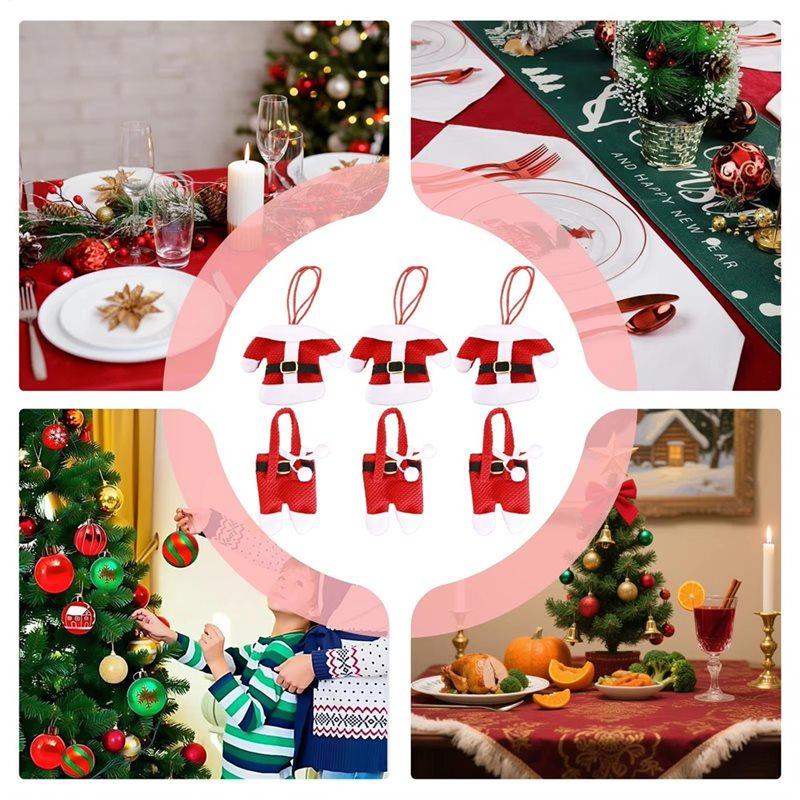 HHO-Christmas Decorator Silverware Bags Ornament Tableware For Dining Table Restaurant Hotel Banquets