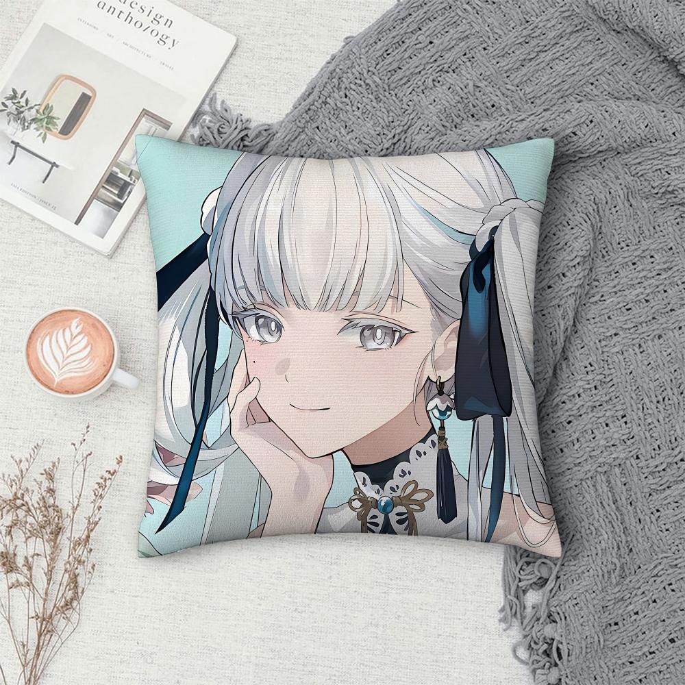 Wuthering Game Jinhsi Cushion Cover Square Pillow Bedroom Sofa Leisure Comfort Living Room Home Decoration X