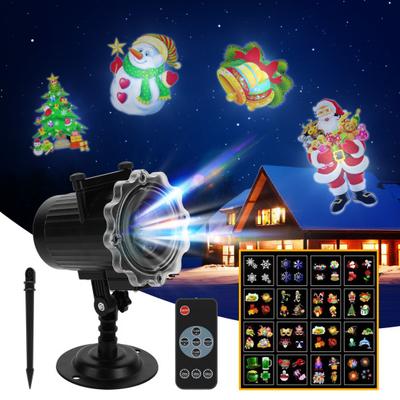 Halloween Christmas Projector Light Waterproof Thanksgiving LED Projection Lamp with 16Pcs Slides