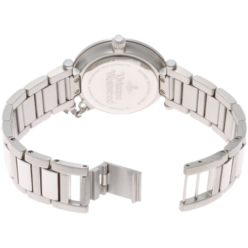 Vivienne Westwood ORB Watch, White Shell Dial, Stainless Steel, Quartz Movement, VV006PSLSL, Women's