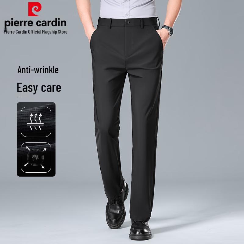 Pierre Cardin Men's Ice Silk Straight-Leg Casual Pants