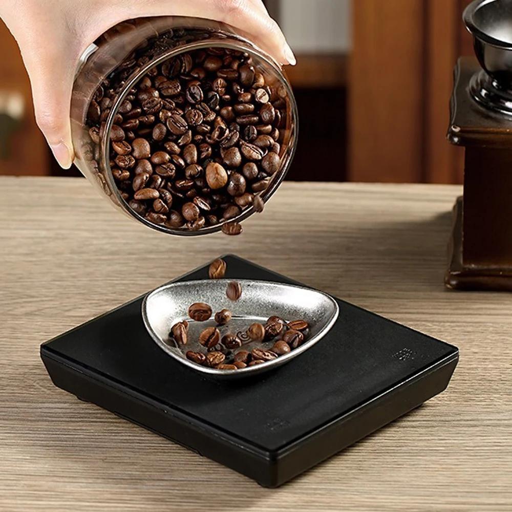 Coffee Bean Weighing Plate Stainless Steel Sauce Dish Plate Irregular Shape Storage Tray Kitchen Coffee BeanDose Tray Dosing Cup