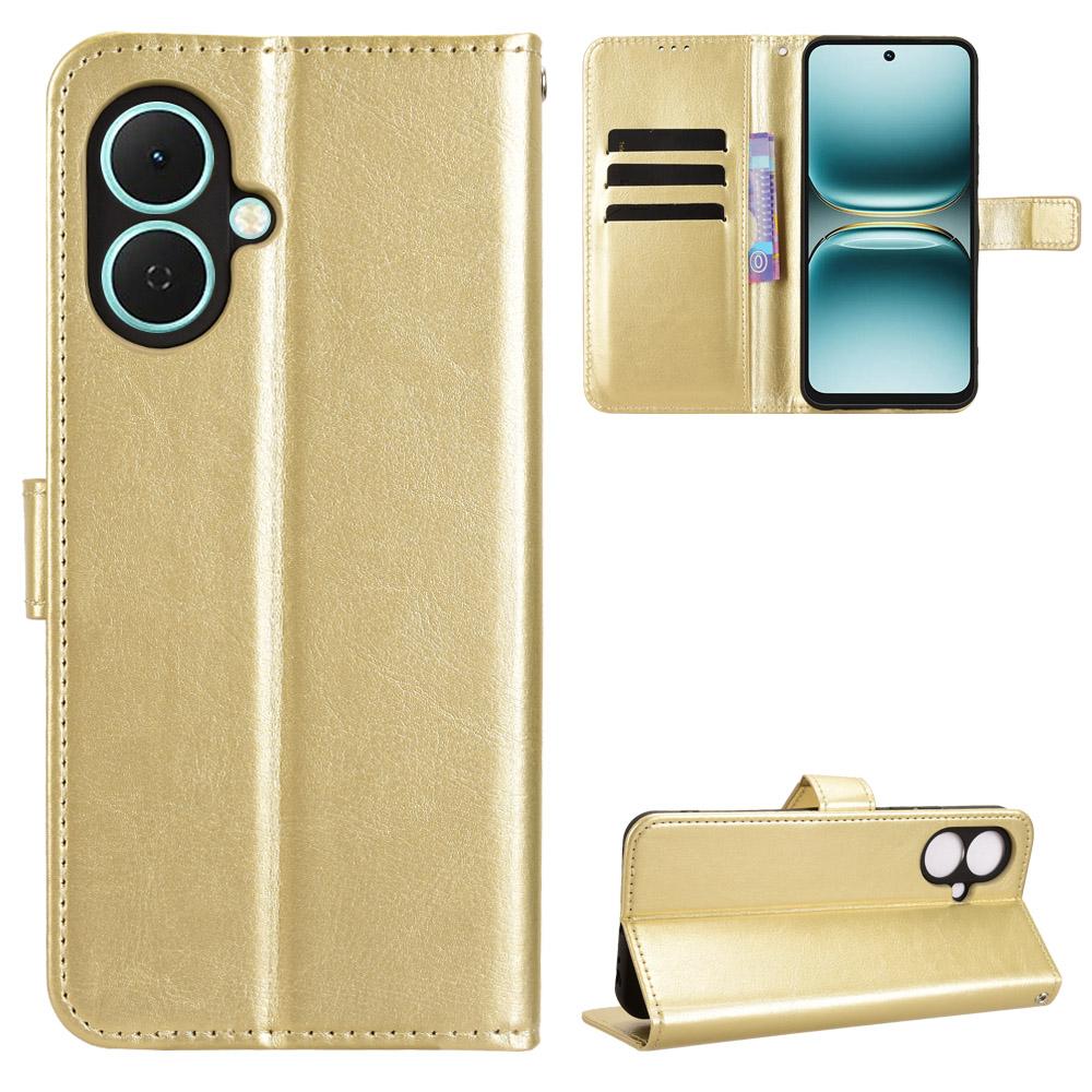 Flipové pouzdro pro Tecno Spark Go 2 PU kůže Ochrana celého těla S [Blokováním RFID] Nárazuvzdorné Odolné Retro Pouzdro na telefon