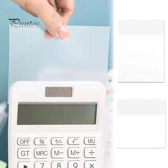 Transparent Writing Paper 2PCS Sticky Notepads, Waterproof Clear Memo Pads, Smooth Notepads Strong Adhesive Repositionable Strips for Office