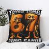 Funny Tung Tung Sahur Brainrot Italian Meme Pillow Cover  Cute Funny Pillow Case For Living Room Chair Comfy Pillowcases Gift