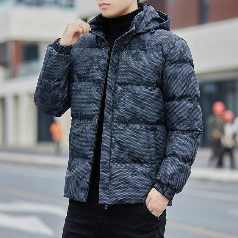 Winter Camouflage Cotton Jacket Men's Jacket Thickened Cotton Jacket Men's Trendy Bread Jacket Warm Down Cotton Jacket Men's Hoodie