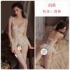 Women's Flutter Sleeve Lace Sheer Mesh Bodysuit Lingerie Set
