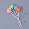 Colorful Macaron Cartoon Balloon Cake Toppers & Insert Cards for Kids' Baking Decor