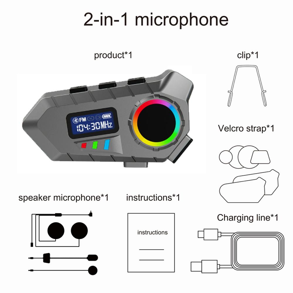 Bluetooth 5.4 Wireless Motorcycle Helmet Headset Hands-free Call Phone Motorcycle Waterproof Earphone Music Player Moto Helmet