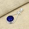 Blue Sapphire Lab-Created Gemstone 925 Sterling Silver Jewelry Handmade Pendant Gift For Wife