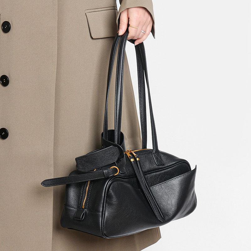 New Women's Bag Genuine Leather Luxury Designer Women Shoulder Bag Soft Cowhide Handbags Fashi High Quality Baguette Bags