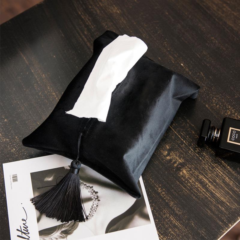 

Бархатный Лебедь Современный Минималистичный Ручная Вышивка Кисточка Чехол для Салфеток Настольная Коробка для Салфеток Тканевый Мешочек для Салфеток