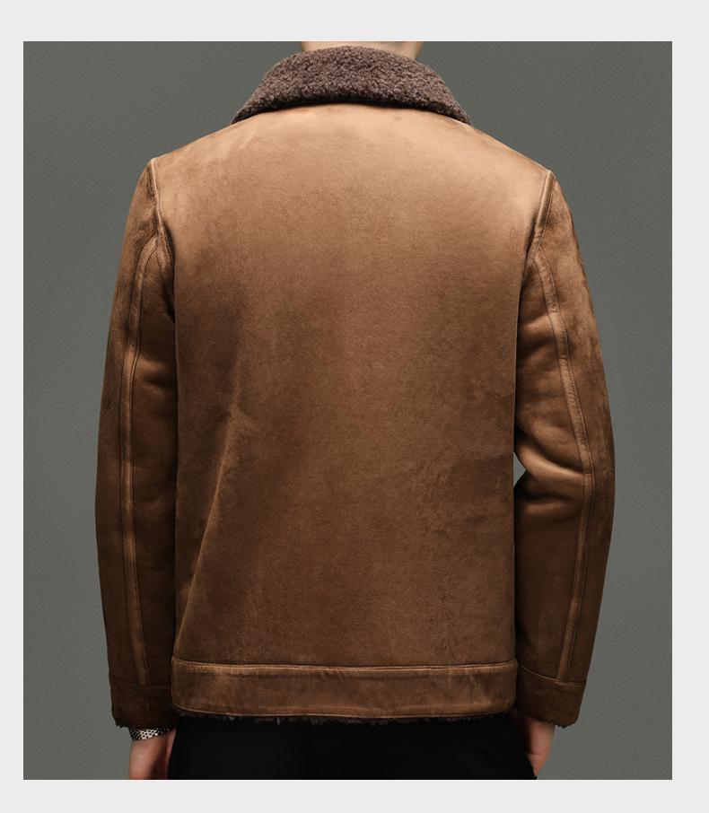 Men's Double-sided Sherpa Fleece Jacket 2025 - Winter Casual Mid-aged & Young Style, Thick and Warm Outerwear