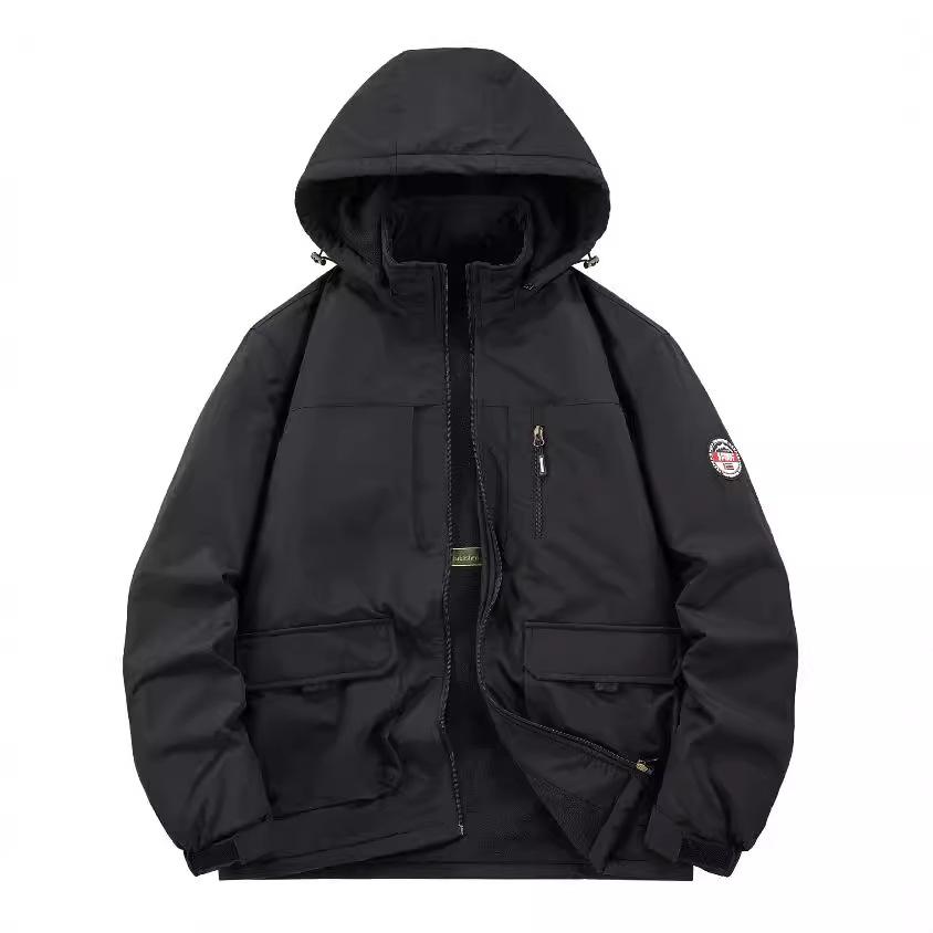 

Осенне-зимнее бархатное утолщенное многослойное хлопковое пальто, мужской альпинистский костюм большого размера, термокуртка мужская 6XL