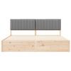 Bed Frame with Upholstered Headboard Light Grey 200 x 200 cm
