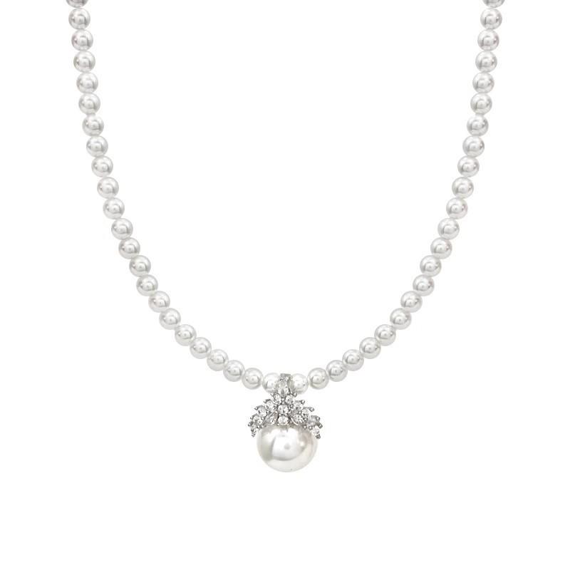 Light Luxury Niche High-end Pearl Necklace Women's Fashion Versatile Temperament Titanium Steel Clavicle Chain Internet Celebrity Necklace