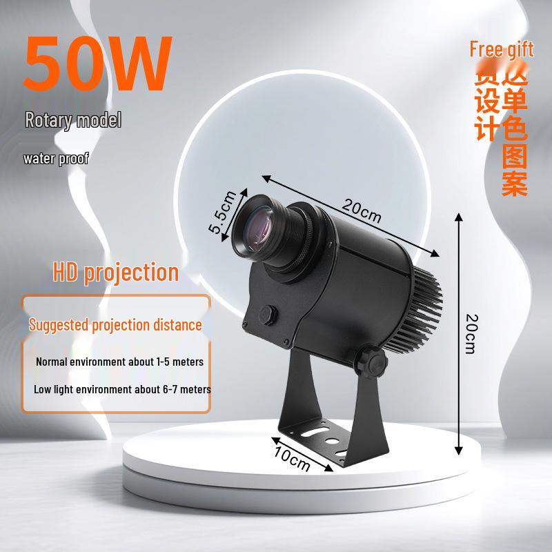 Waterproof Outdoor Logo & Text Projector Light for Shop Facades & Walls