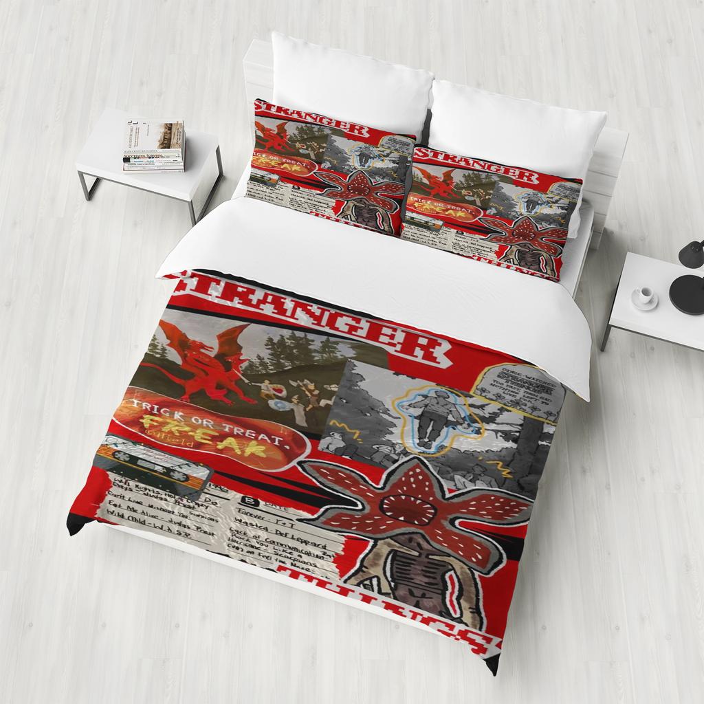 Stranger Things Duvet Cover Set Bedding Comforter Sets King Size 3D Children'S Bedding Set