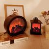 LED Night Lamp Simulation Flame Fireplace Lantern Decorative Simulation Charcoal Flame Lamp USB Battery Powered Light Home Decor