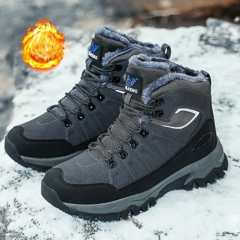 Bottes d'hiver imperméables pour hommes, bottines de neige de Style russe, grande taille 40 à 48