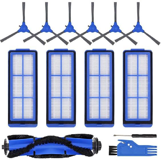Replacement Parts for Eufy 11S Max, Accessories Kit for 15C Max, 30C Max, G30, G30 Edge, G30 Hybrid Robotic Vacuum Cleaner, Includes 4 Filters, 6 11 PACK
