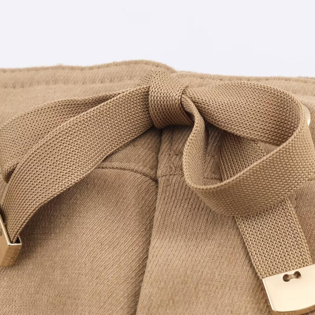 Cross-border Women's Clothing Wholesale, European and American Style 2025 Autumn and Winter New Loose Coat Top + Straight Slim Pants Set