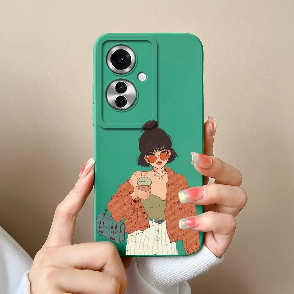 For OPPO Realme 12 Lite C65 Reno11 Pro A60 A59 Cases Back Covers Fashion Girls Boys Liquid Soft Silicone Camera Protection Phone Bags Housing For OPPO