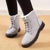 Snow Boots Women's New Winter Short Tube Piled Thickened Warm and Comfortable Large Cotton Shoes