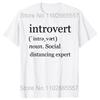 Introvertní Logo Tričko Vtipné Humor Introvert Vtipná Trička Léto Bavlna Streetwear Humor Citáty Vánoční Dárky Tričko
