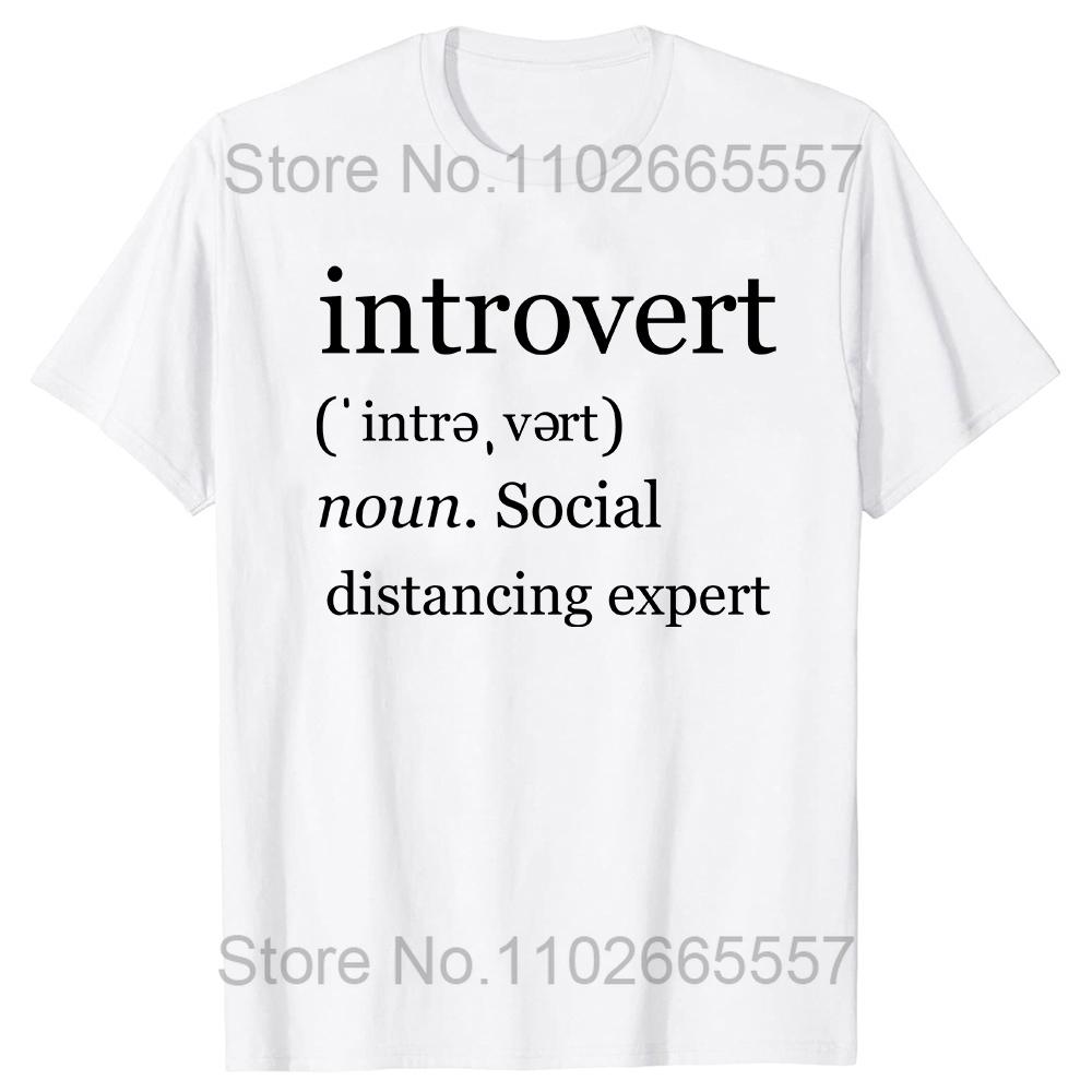 Introvertní Logo Tričko Vtipné Humor Introvert Vtipná Trička Léto Bavlna Streetwear Humor Citáty Vánoční Dárky Tričko