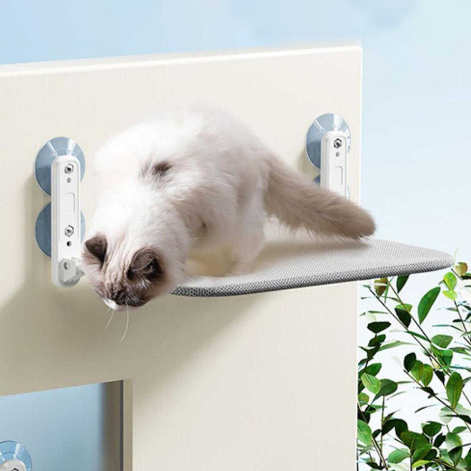 

Лежанка для кошек на окно, складная кровать, для домашних кошек, крепление на подоконник, гамак на присосках, сиденье для дома Gray 45x29cm