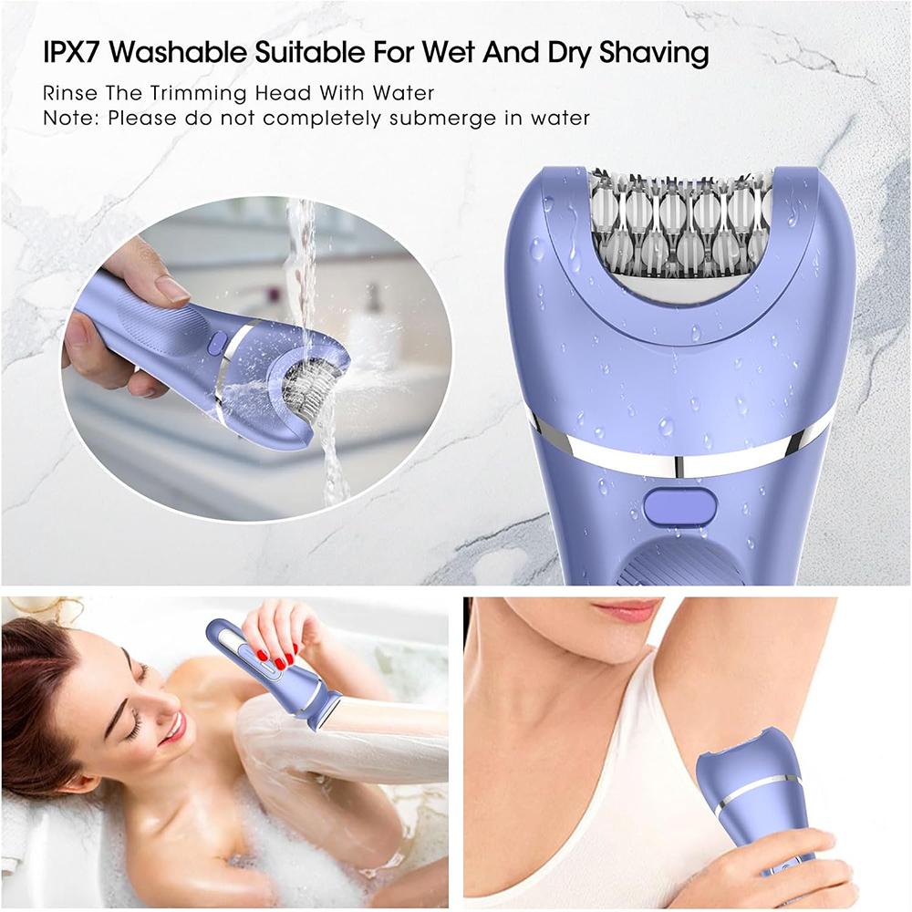 7 in 1 Hair Removal for Women Epilator Female Bikini Trimmer Body Electric Shaver Face Razor for Legs Arms Armpit