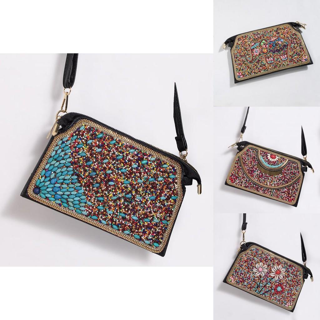 Bohemian Shellshaped Purse With Internal Slip Pocket And Magnetic Flap For Women