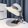 Straw hat women's summer beach vacation sun hat sun protection UV protection sun hat bow straw bucket hat