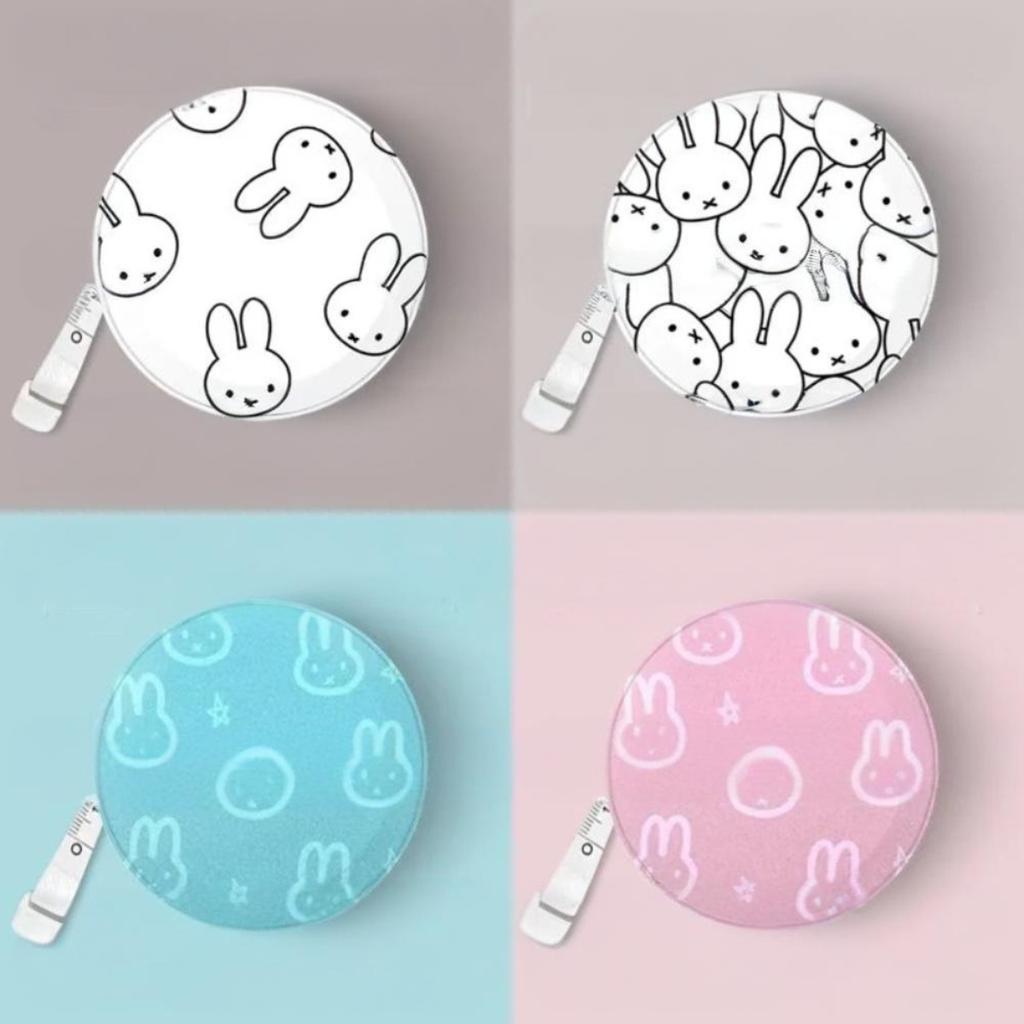 Kawaii Miffy Rabbit Tape Measure Cute Cartoon and Anime Peripheral Three-gauge Measuring Ruler Soft Leather Ruler Home
