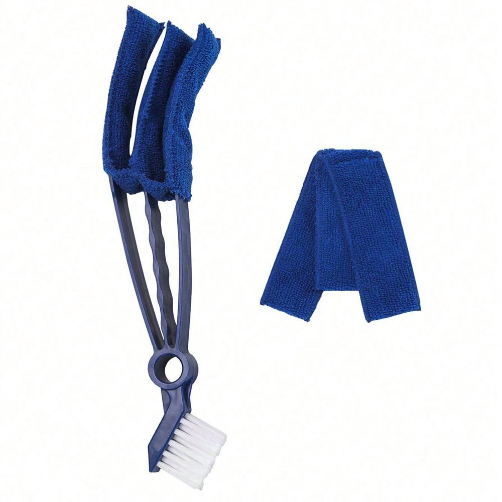 2pcs/1set Duster for Car Air Vent Automotive Air Conditioner Brush and Cleaner Cloth Dust Collector Cleaning Tool for Keyboard