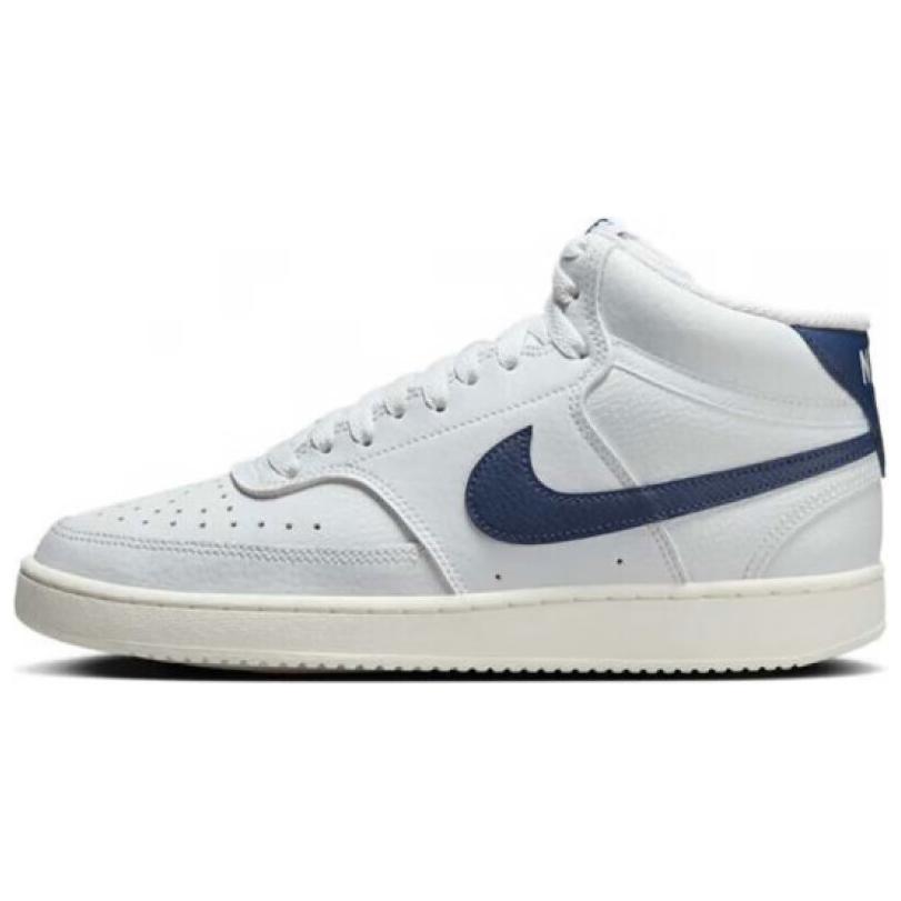 Nike Court Vision Comfortable Versatile Low-Top Slip-Resistant Durable Mid-Top Skate Shoes Women Sneakers White Blue CD5436-109