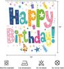 Happy Birthday Rainbow Shower Curtain For Kids Party Polyester Fabric Bathroom Decor With Colorful Celebration Pattern