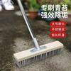 Moss Garden Brush Floor Brush Steel Wire Brush Long Pole Floor Brush Hard Bristle Cement Floor Exterior Wall Cleaning Brush Cleaning