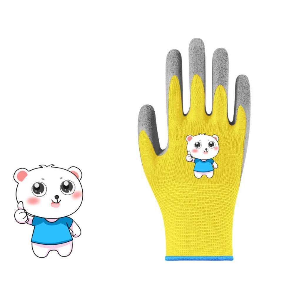 Breathable Kids Garden Gloves Latex Coated Children Protective Gloves Garden Work Gloves  For Kids