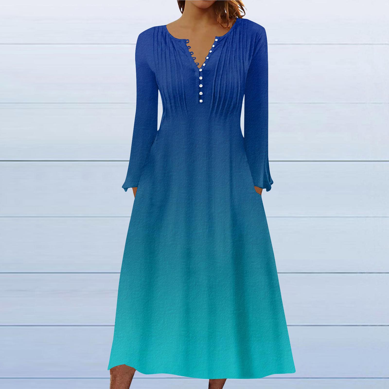 

Модное женское повседневное модное однотонное платье с карманами и v-образным вырезом, пуловер с длинными рукавами L