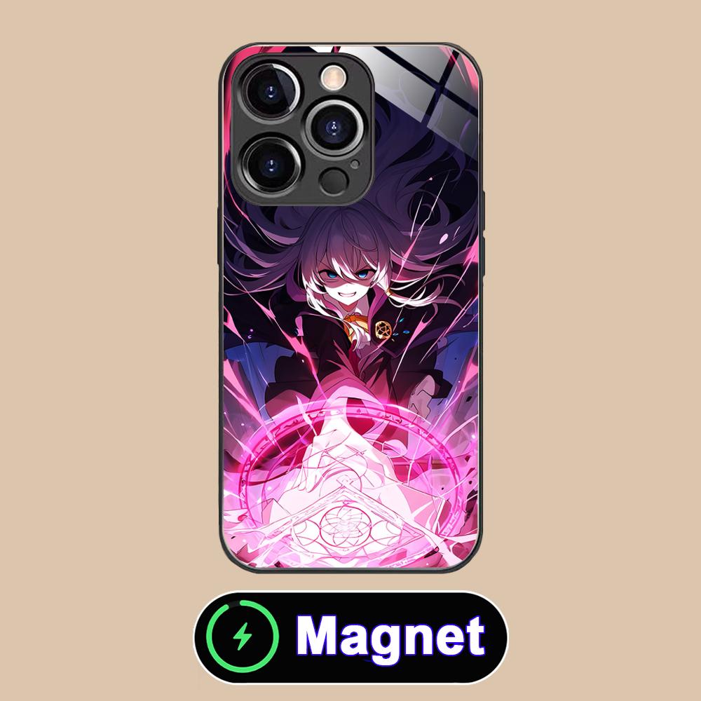 

Wandering Witch Elaina Glass MagSafe Mobile Phone Case for iPhone 17 16 15 14 13 12 11 Air Pro Max Plus Mini Colorful Cover iPhone 11 Pro Max