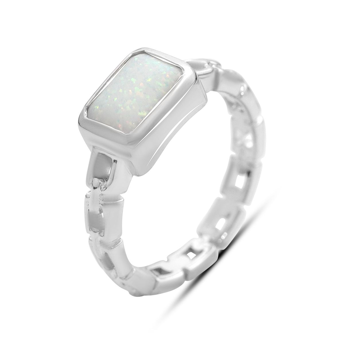 

Срібне кільце з опалом 0.5ct, вага виробу 3,73 г (2205463) 17.5