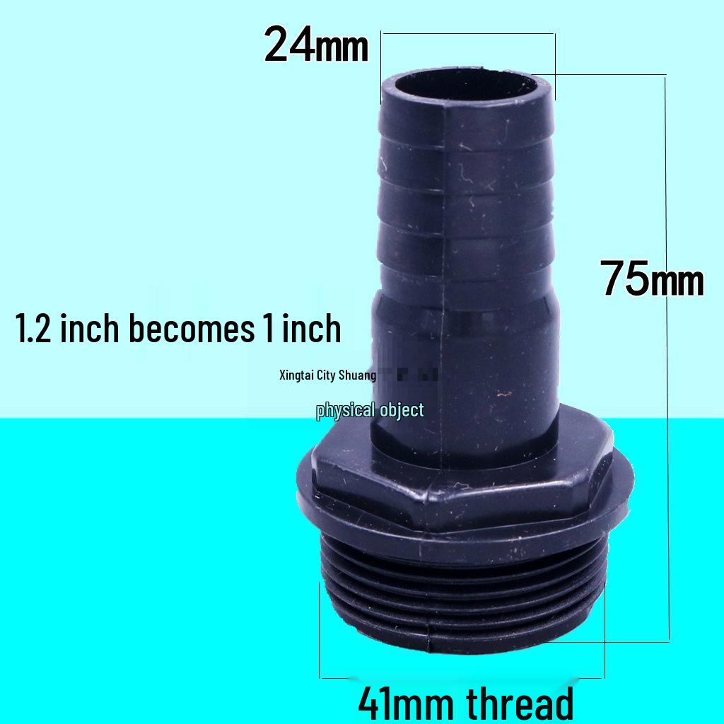 Thickened Plastic Male Thread Hose Connector Water Pump Adapter (4", 3", 1.5")
