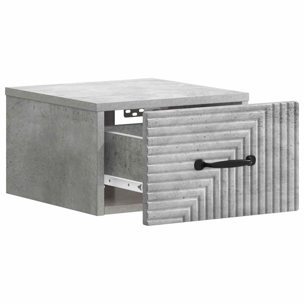 Wall Mounted Nightstand 2 pcs Concrete Grey 34.5 x 33 x 20 cm