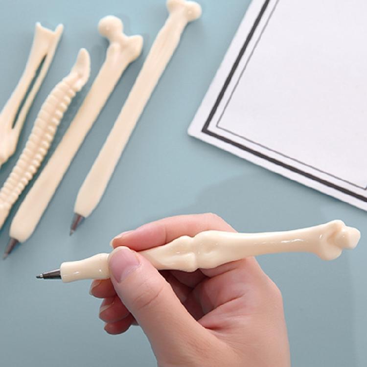 Novelty Bone Shape Ballpoint Pen Refill Writing Ball Pens School Office Pen