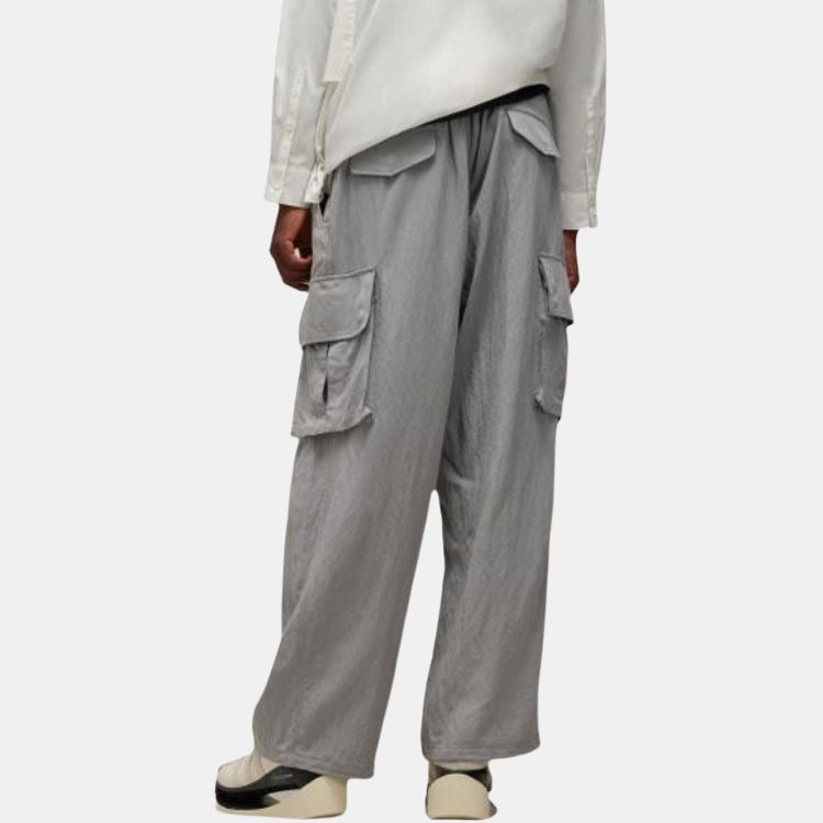 Y-3 Solid Color Loose Wide Leg Multi-Pocket Casual Pants Men Pants Gray JE3454