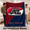 AZ Alkmaar Personalized Flannel Blanket Custom Name Text Soft Throw Blanket Home Decor
