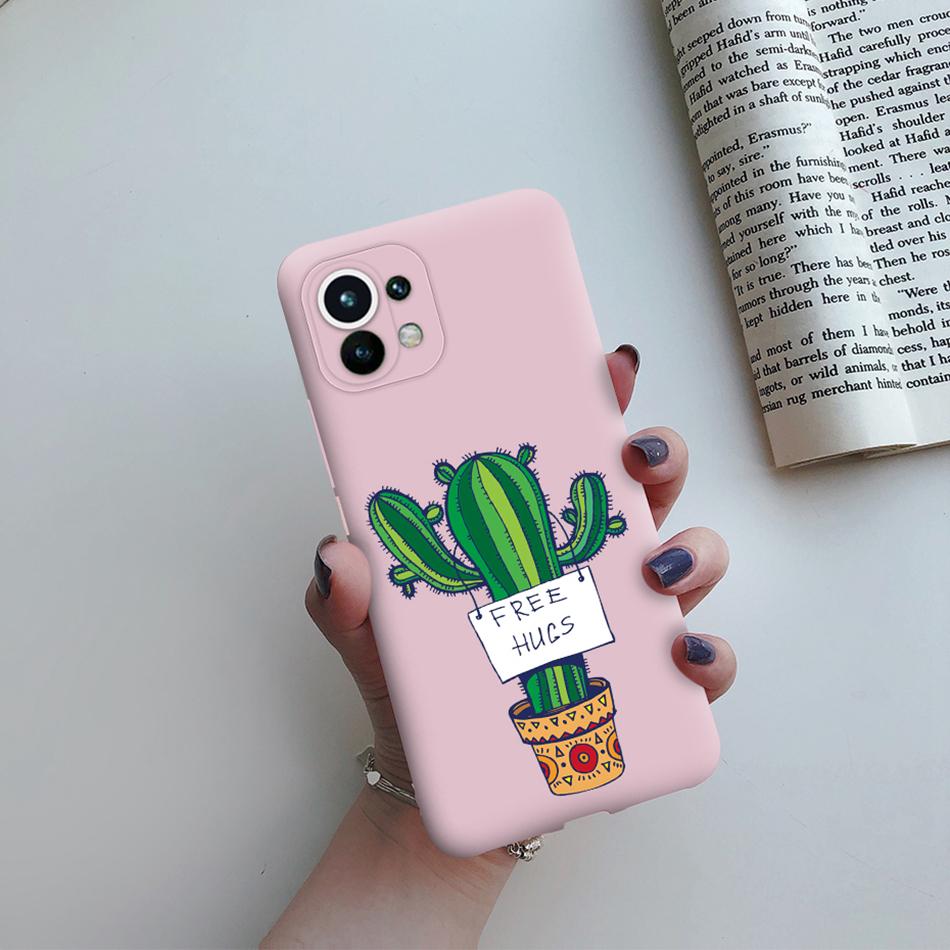 For Xiaomi Mi 11 Lite 5G NE 11i 11T Pro Case Cute Cat Love Heart Bumper Cover For Xiaomi Mi 11 11i Mi11 Lite 11t Pro 5G NE Case