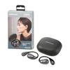 Ohm (OHM) AudioComm Earphones, Bluetooth Wireless Earphones, Air Conduction, Ear-hook Type, Does Not Block Your Ears, Built-in Microphone, Black |